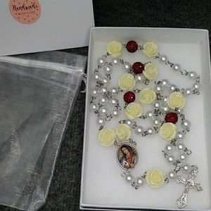Handmade Red/Cream 🌹 Rosary